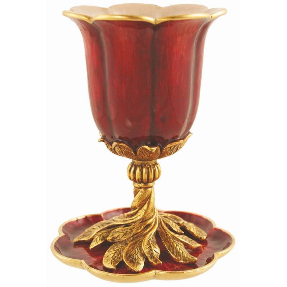 Quest Collection Pomegranate Havdalah Cup & Tray