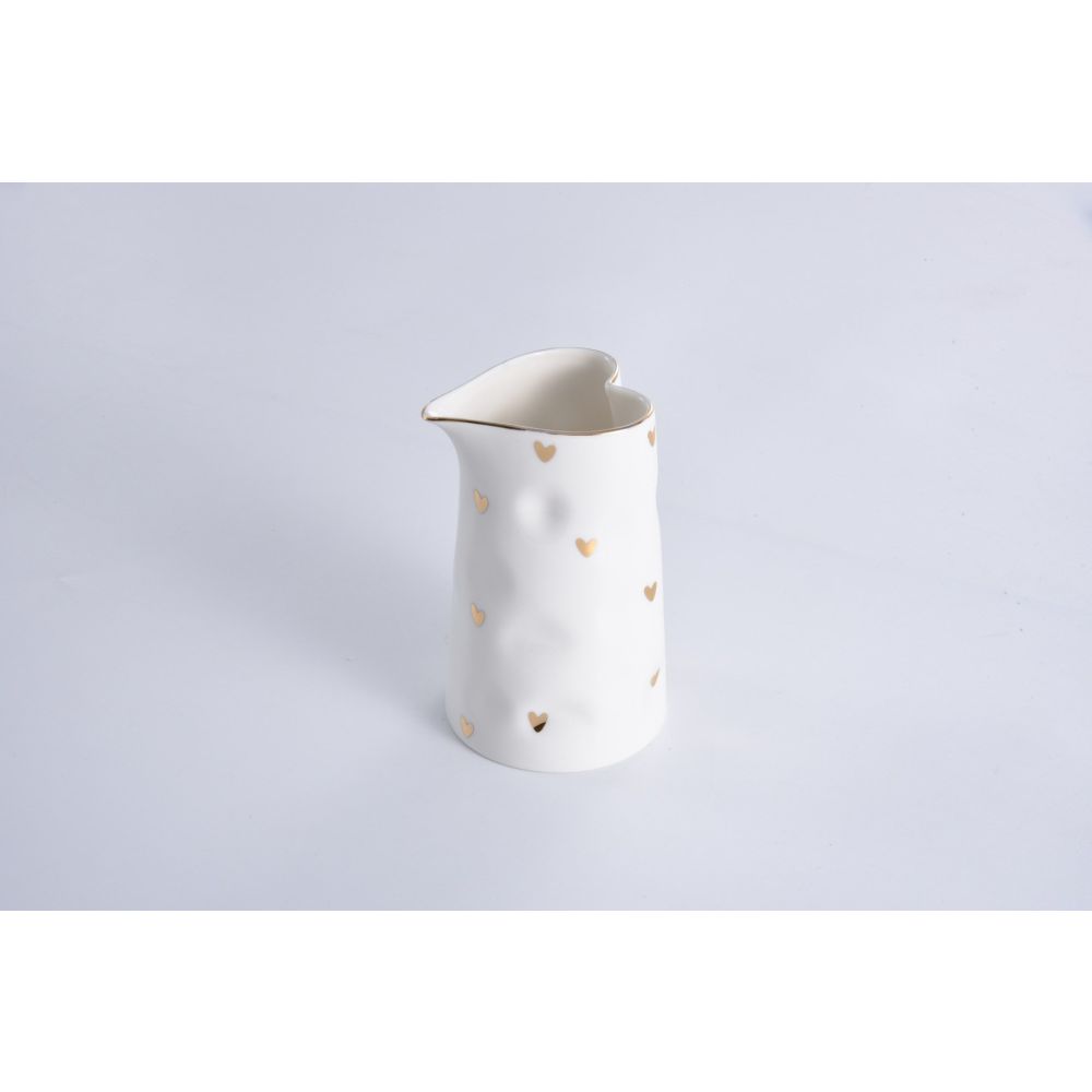 Pampa Bay Heart to Heart Pitcher/Creamer, White, Porcelain