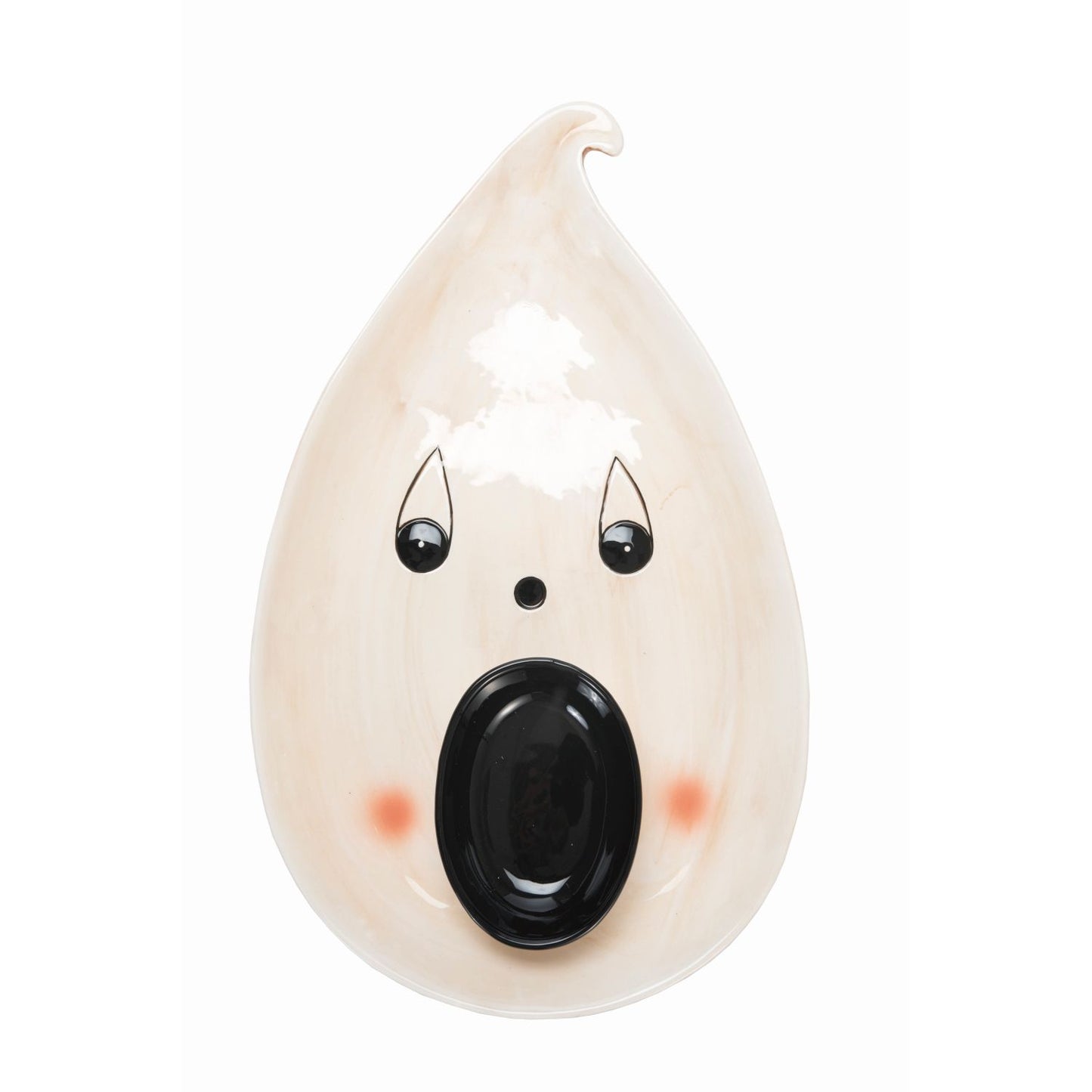 Transpac Dolomite Dip-A-Boo Ghost Platter, Set Of 2