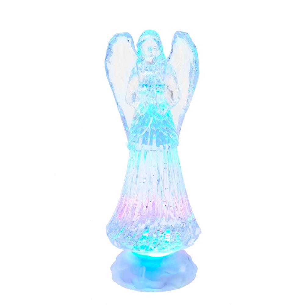 Kurt Adler 10.5" Battery-Operated LED Light Up Angel With Water Tablepiece