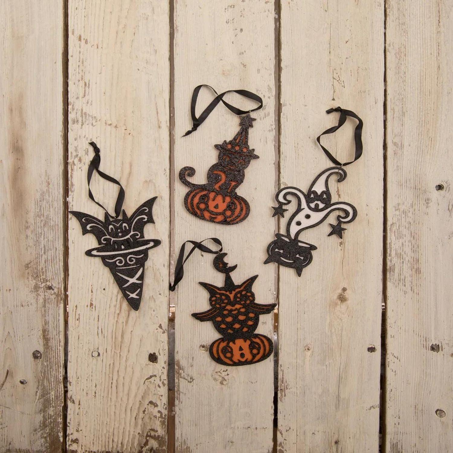Bethany Lowe Halloween Character Ornaments, Set Of 4 by Bethany Lowe