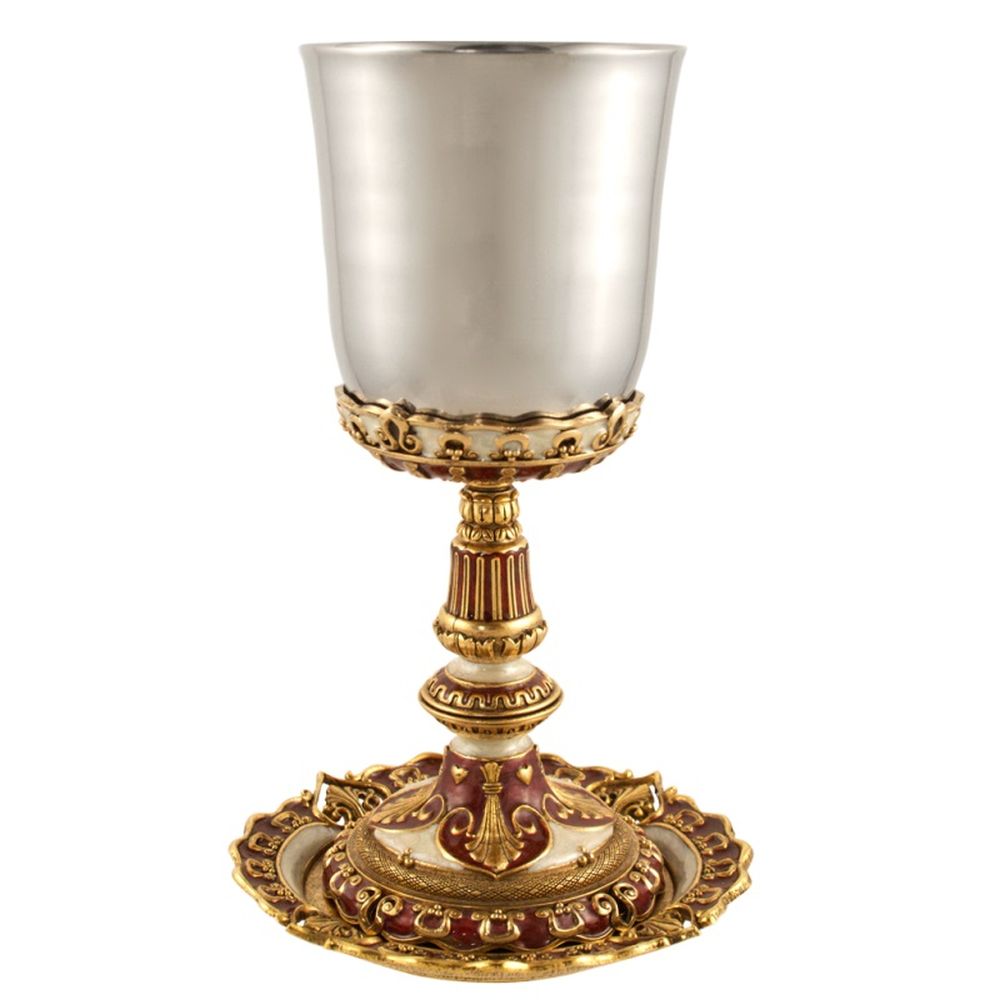 Quest Collection Imperial Kiddush Cup & Tray