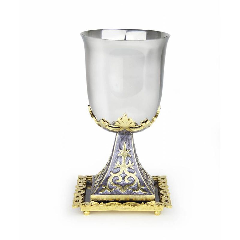 Quest Collection Byzantine Kiddush Cup & Tray