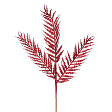 Load image into Gallery viewer, Vickerman 21&quot; Glitter Feather Fern Spray 12 Per Bagx