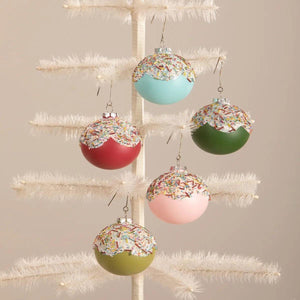 Bethany Lowe Cupcake Glass Ball Ornaments, Set Of 5 by Bethany Lowe