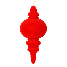 Load image into Gallery viewer, Vickerman 10&quot; Flocked Finial Ornament, Pack Of 3