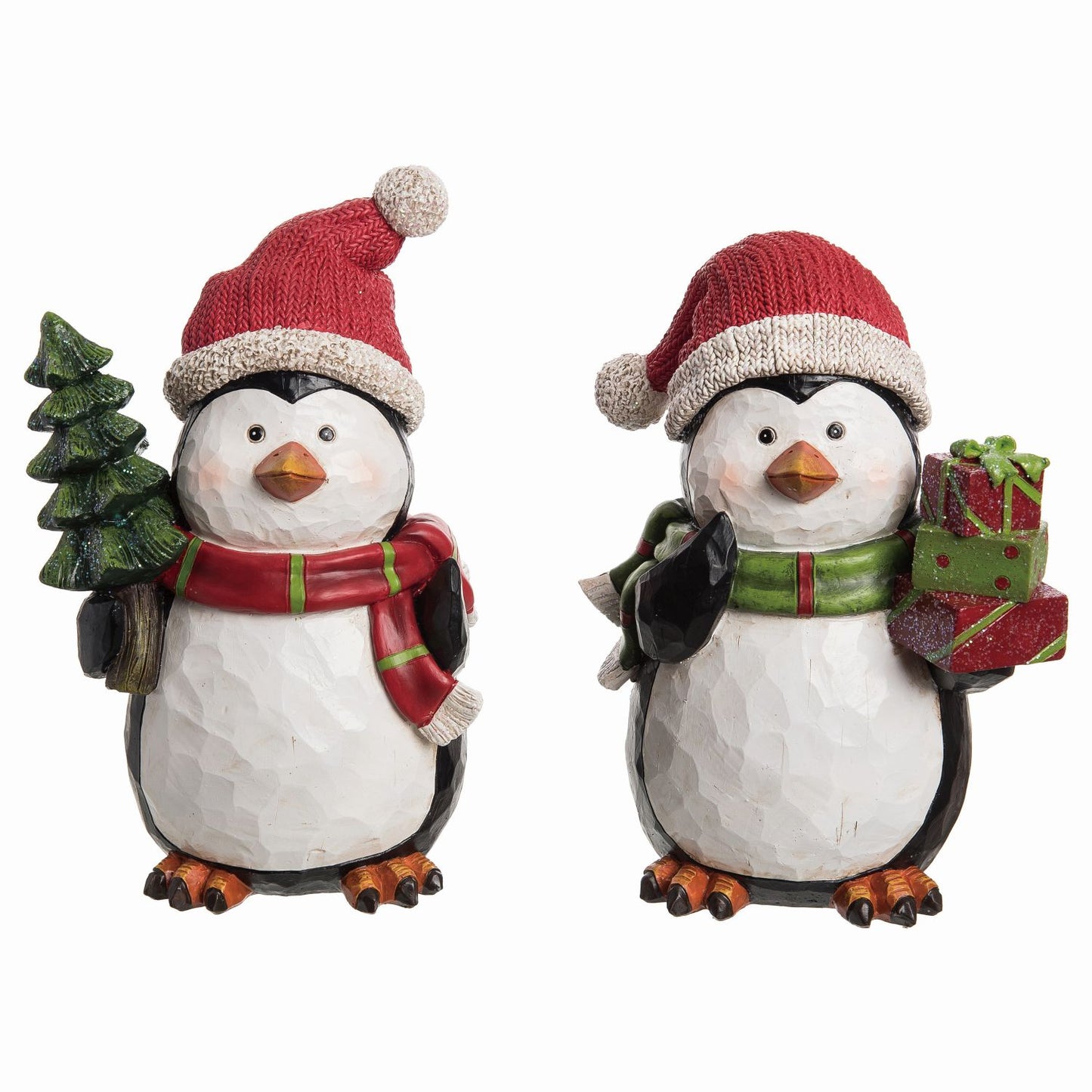 Transpac Large Resin Christmas Penguin Figurine, Set Of 2, Assortment