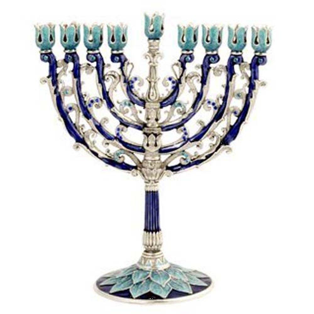 7.5" Hand Painted Small Baroque Menorah By Quest Gifts by Quest Collection