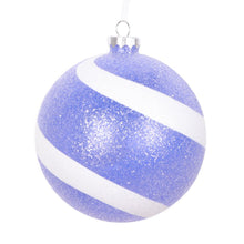 Load image into Gallery viewer, Vickerman 4.75&quot; Swirl Sugar Glitter Ball Ornament, 3 Per Bag