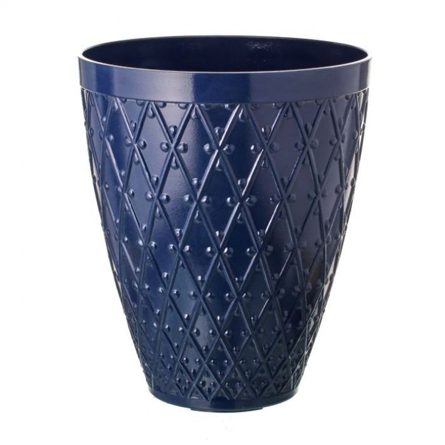 Regency International Resin 'Ceramic' Diamond Planter 17" Tall x 14"D Blue