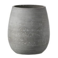 Load image into Gallery viewer, Regency International Cement Horizontal Groove Pot 7&quot;X8&quot;T