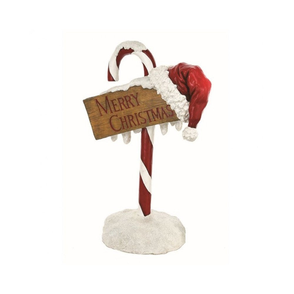 Regency International Candy Cane "Merry Christmas" Sign, 32 inches, Red White