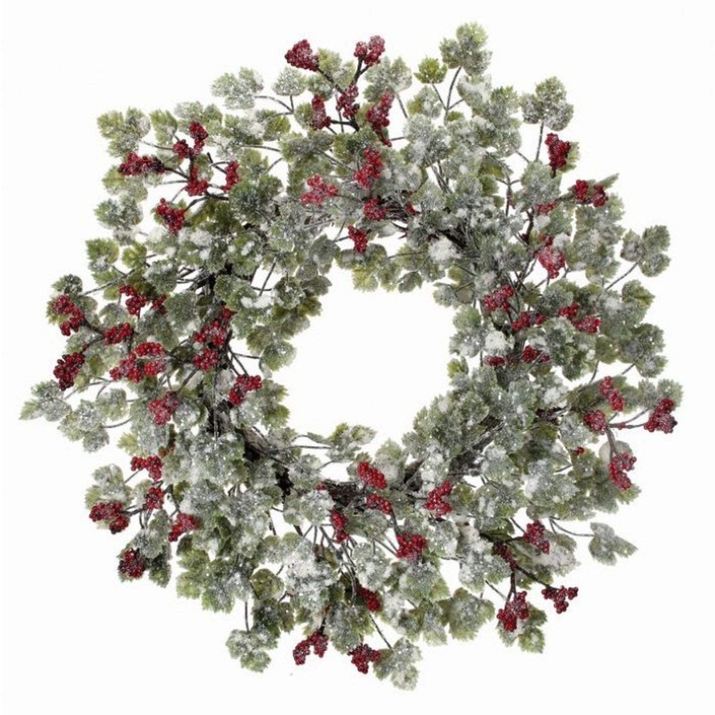 Regency International 24" Frost Mini Grape Leaf & Berries Wreath