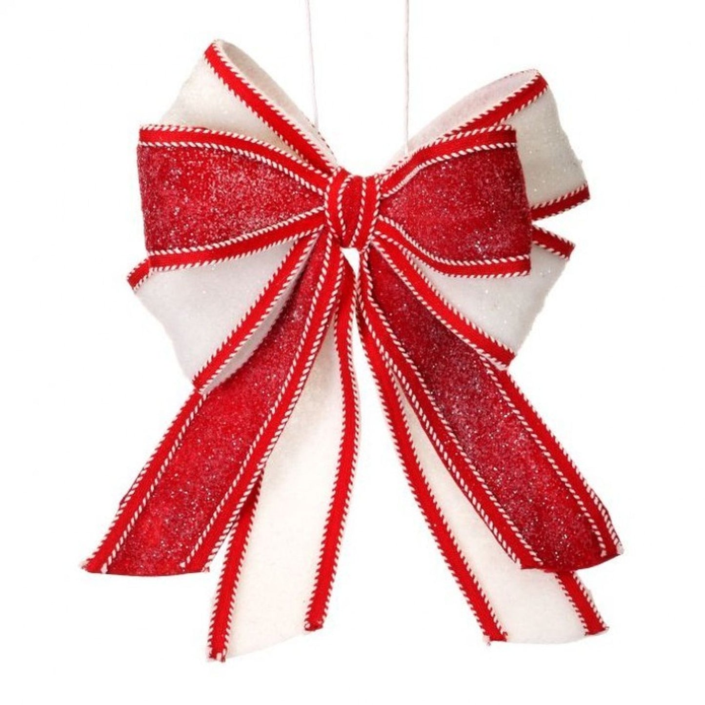 Regency International 16" Frosted Candy Stitch Bow with Wires