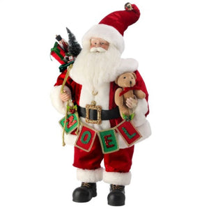 Regency International Fabric/Resin "Noel" Standing Santa