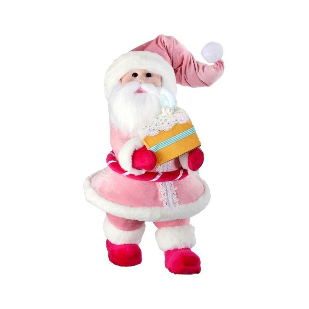 Regency International Candy Santa Doll, 23 inches, Pink White, Velvet