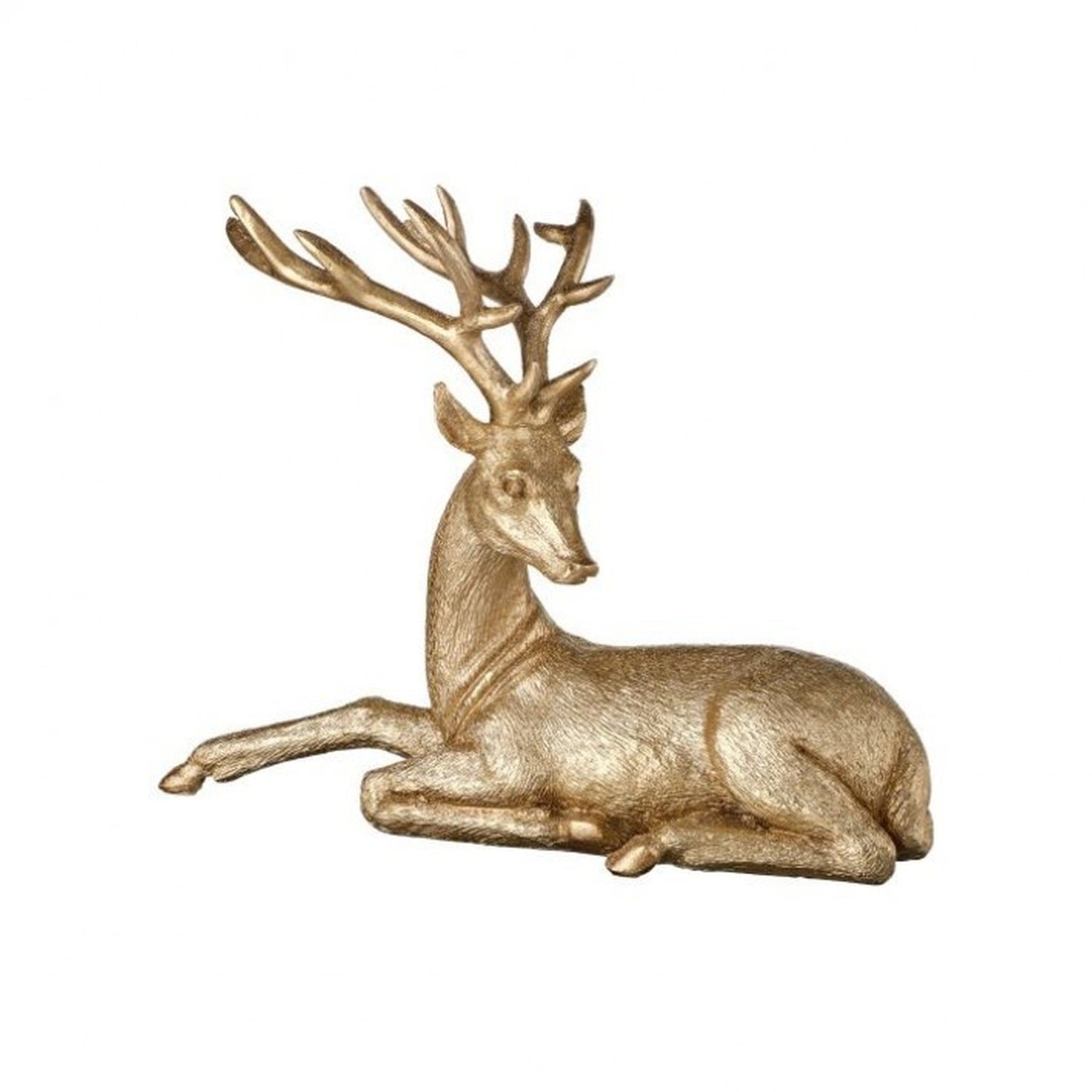 Regency International 11.5" Resin Long Horn Laying Deer