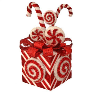 Regency International 10.5" Sparkle Gift Box Full Of Peppermints