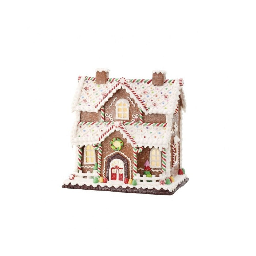Regency International Candy House Figurine, 12 inches, Red Green White
