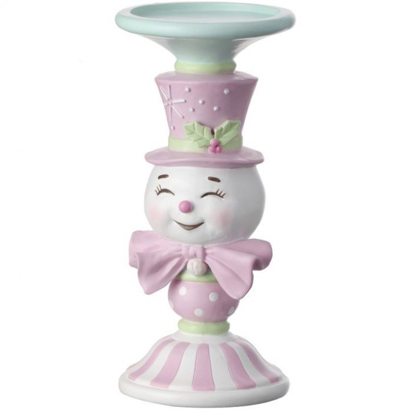 Regency International 9" Resin Candy Snowman Candle Stand