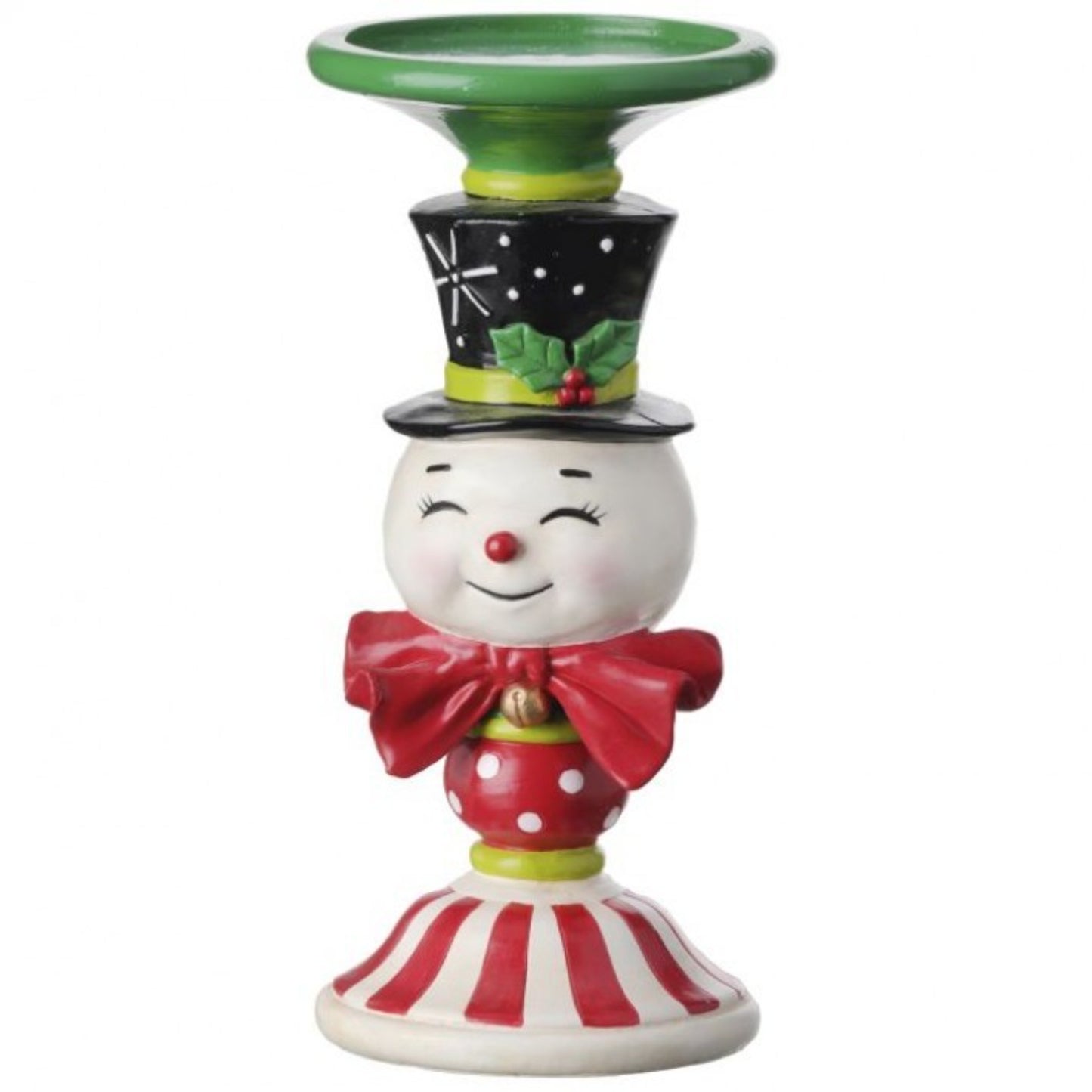Regency International 9"Resin Candy Snowman Candle Stand