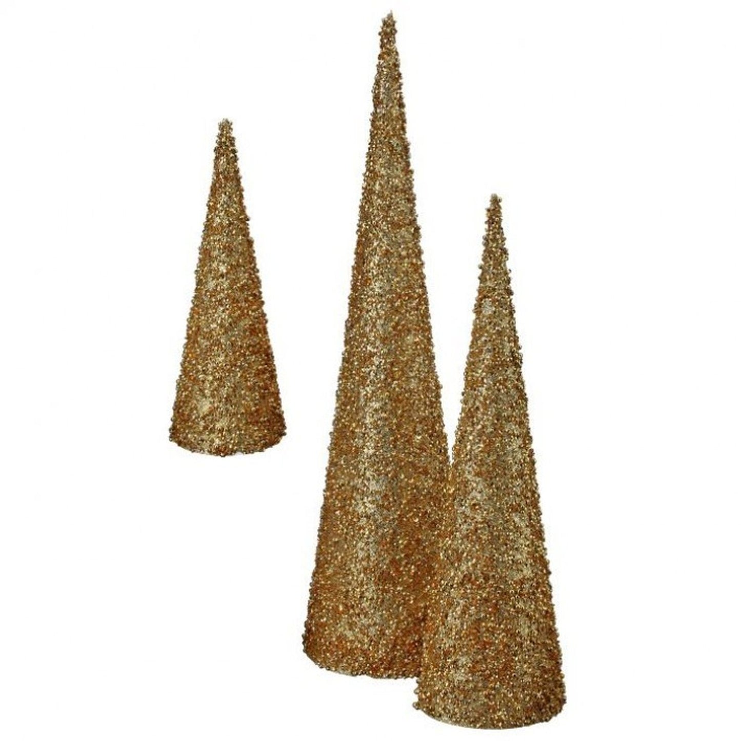 Regency International 12/18/24" Glitter Cone Tree Set Of 3