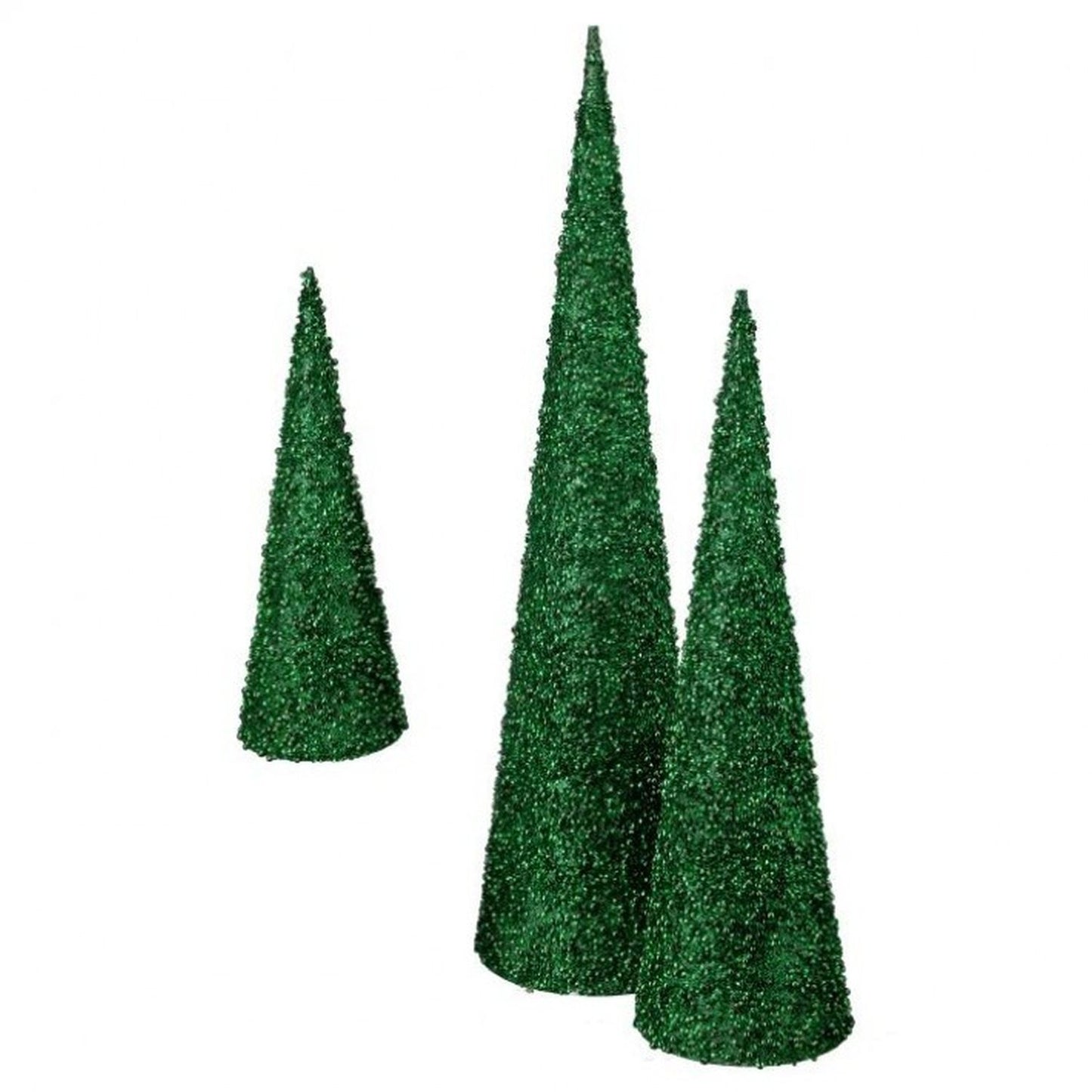 Regency International 12/18/24" Glitter Cone Tree Set Of 3