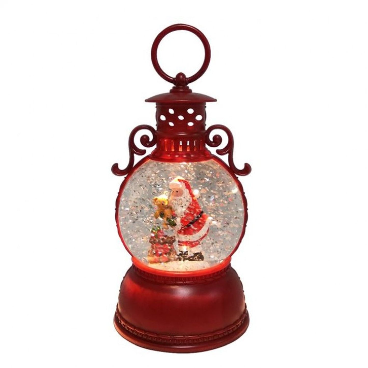 Regency International 8" LED B/O Timer Santa/ Sack Lantern Water Globe USB