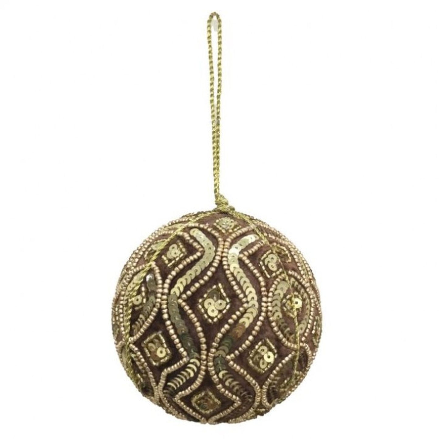 Regency International 3.5" Velvet Jeweled Ball Ornament