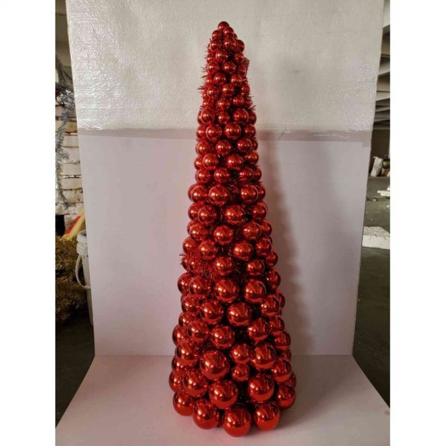 Regency International 36" Vp W/Tinsel Ball Cone Tree