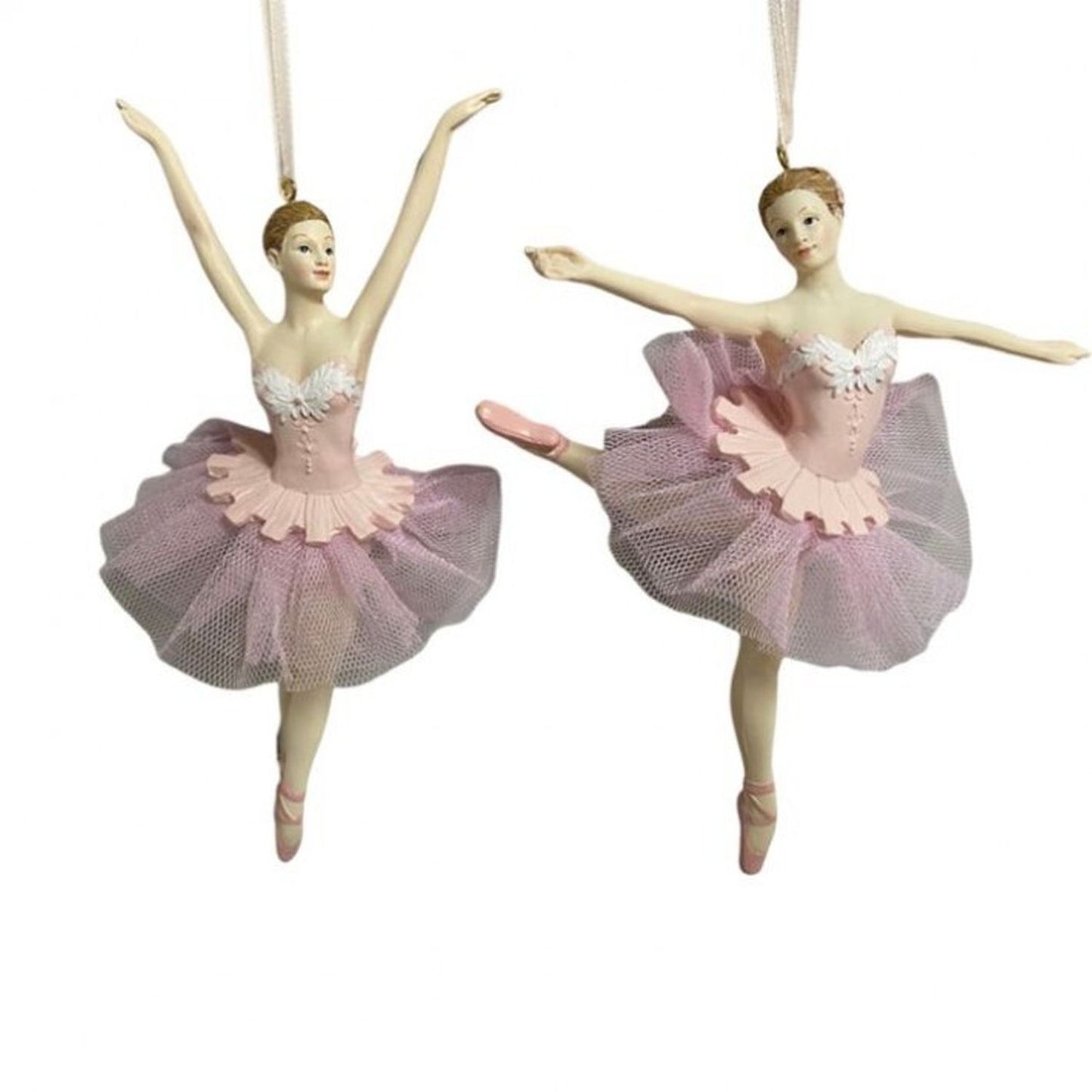 Regency International 7.5" Rsn Ballerina Ornaments, Set of 2, Assortment