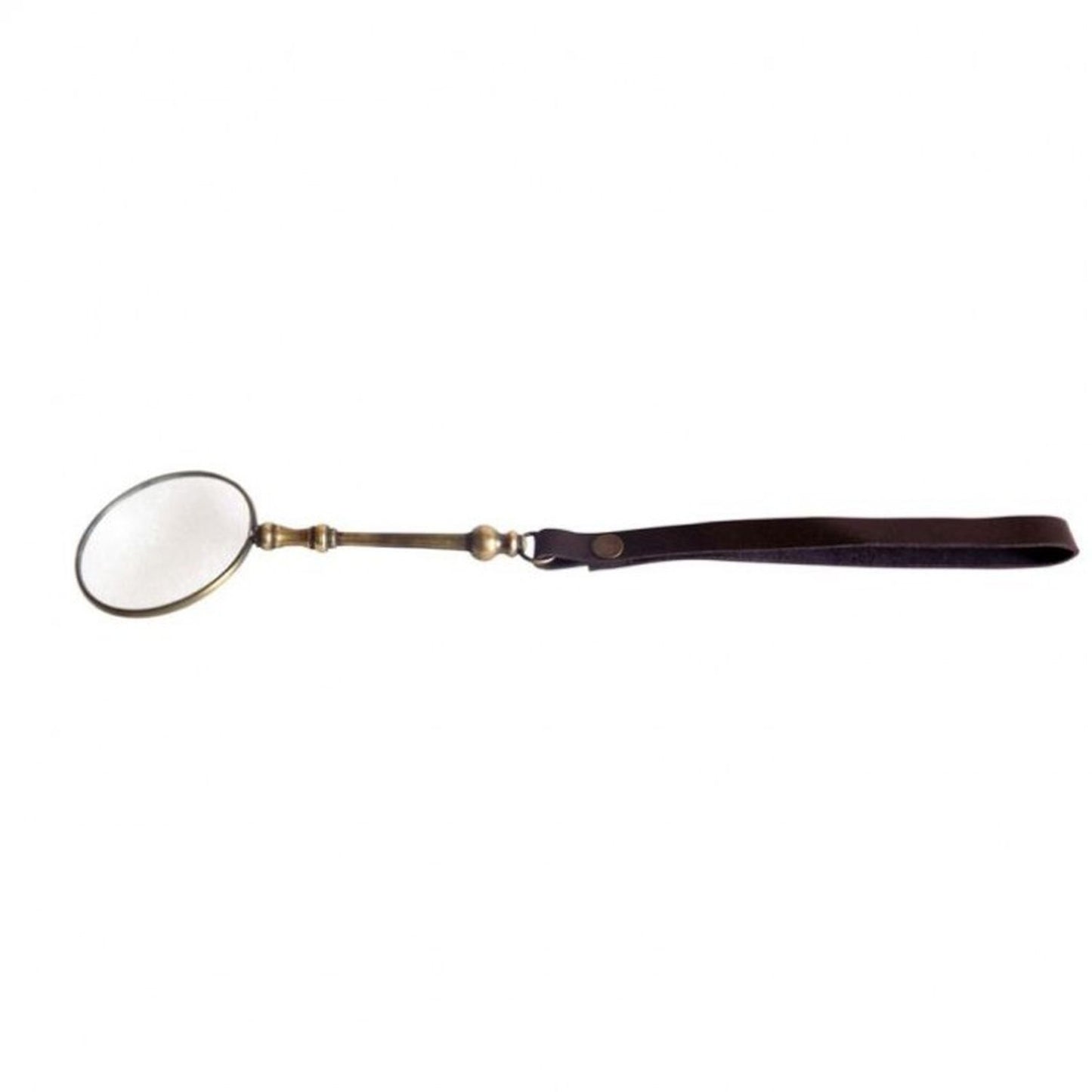 Regency International 9" Nickel Magnifying Glass with Leather Strap