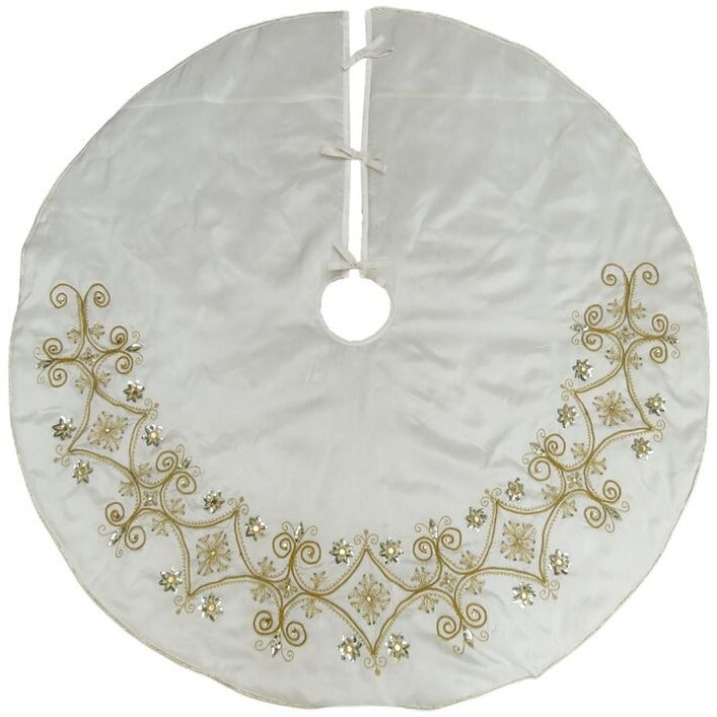 Regency International 52" Embroidered with Bead Gilded Age Tree Skirt