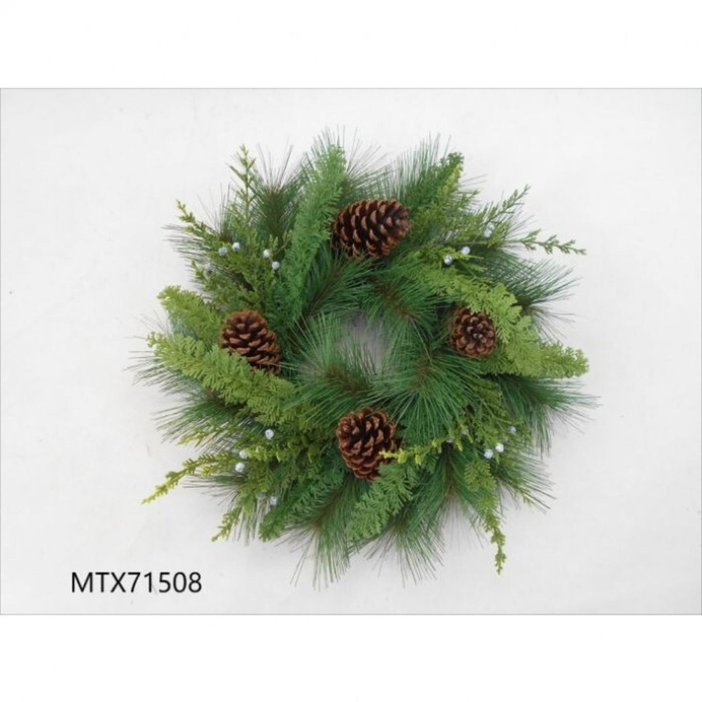 Regency International 14" UV Treated Juniper/Pine/Cone Wreath