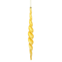 Load image into Gallery viewer, Vickerman 14.6&quot; Shiny Spiral Icicle Christmas Ornament, Pack Of 2
