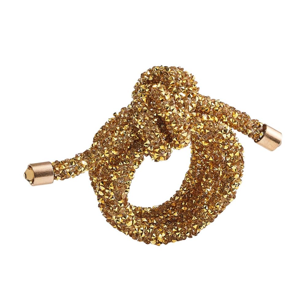 Kim Seybert Glam Knot Napkin Rings, Gold Set of 4, 4" x 4" x 4"