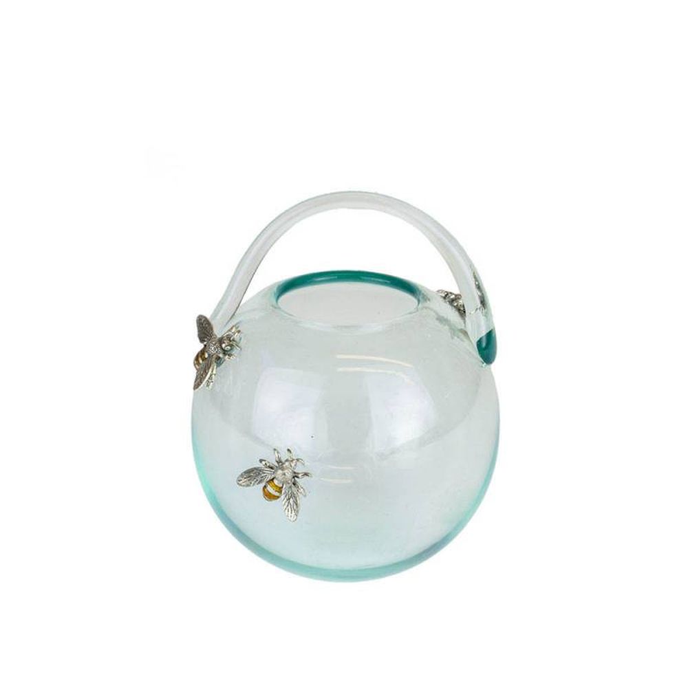 Quest Collection Bee Tea Light Holder Glass Sphere