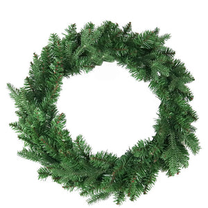 Kurt Adler 24" Unlit Jackson Pine Wreath, Green, Plastic