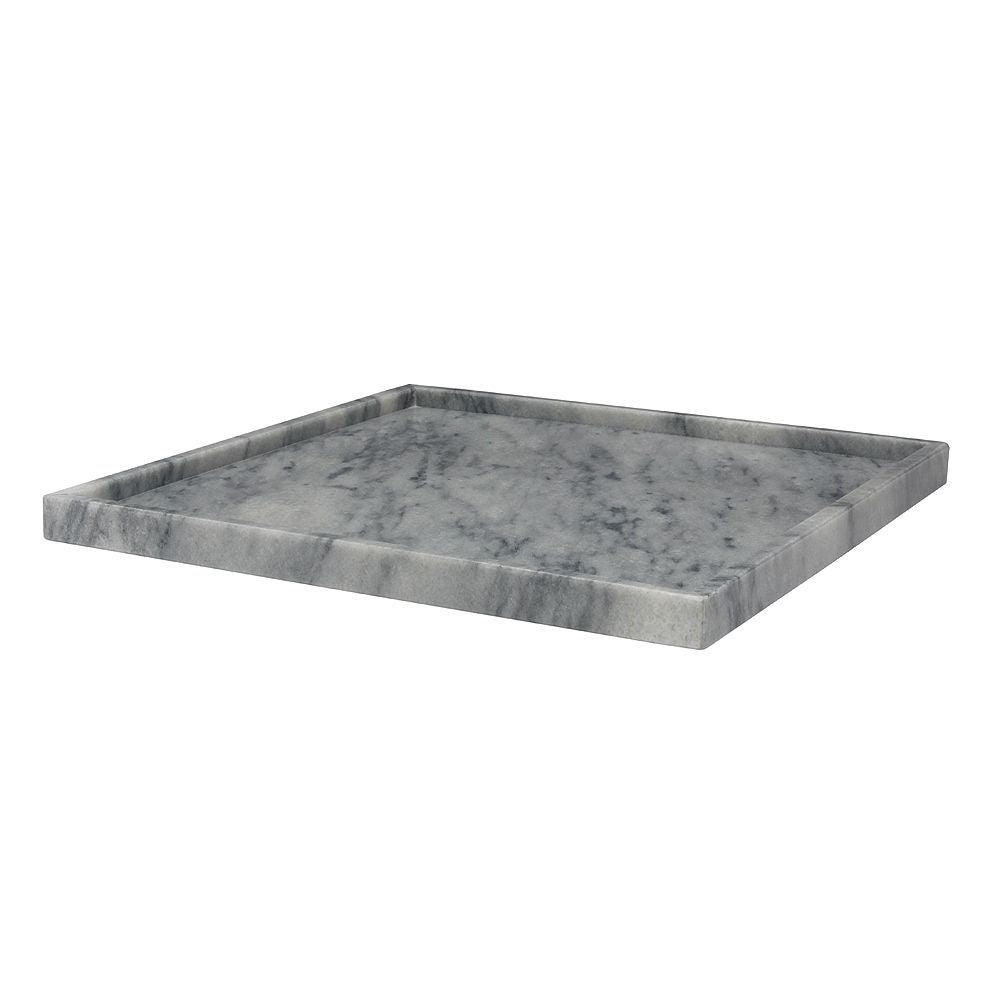 Marble Crafter Ambrosia Collection Cloud Gray 16" Square Tray