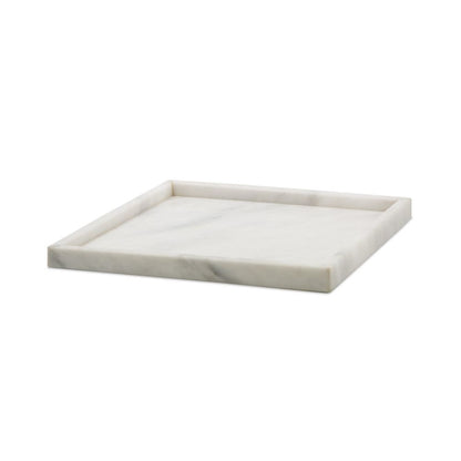 Marble Crafter Ambrosia Collection Pearl White Square Tray