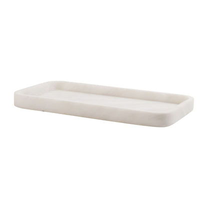 Marble Crafter Hermes Collection Pearl White Rectangular Tray