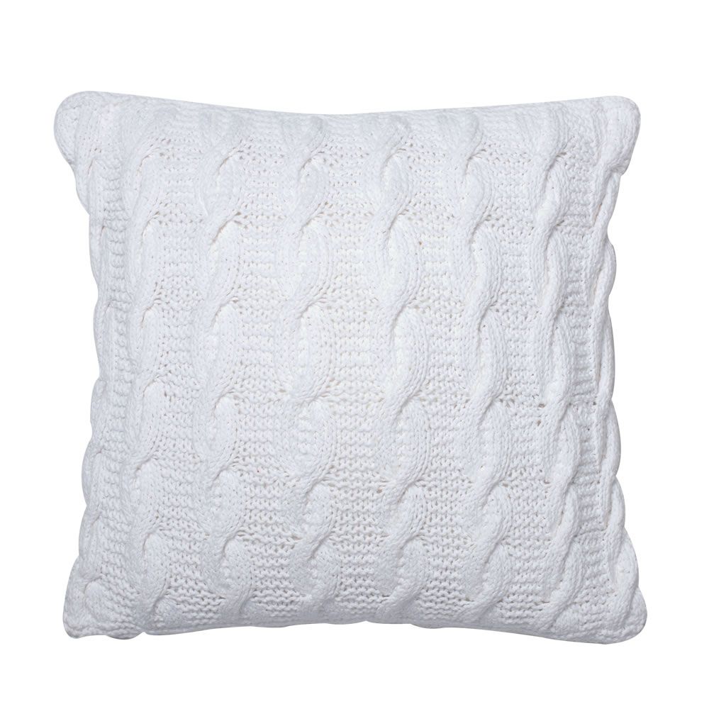 Vickerman Decorative 18" x 18" Cable Knit Cushion Pillow, Cotton