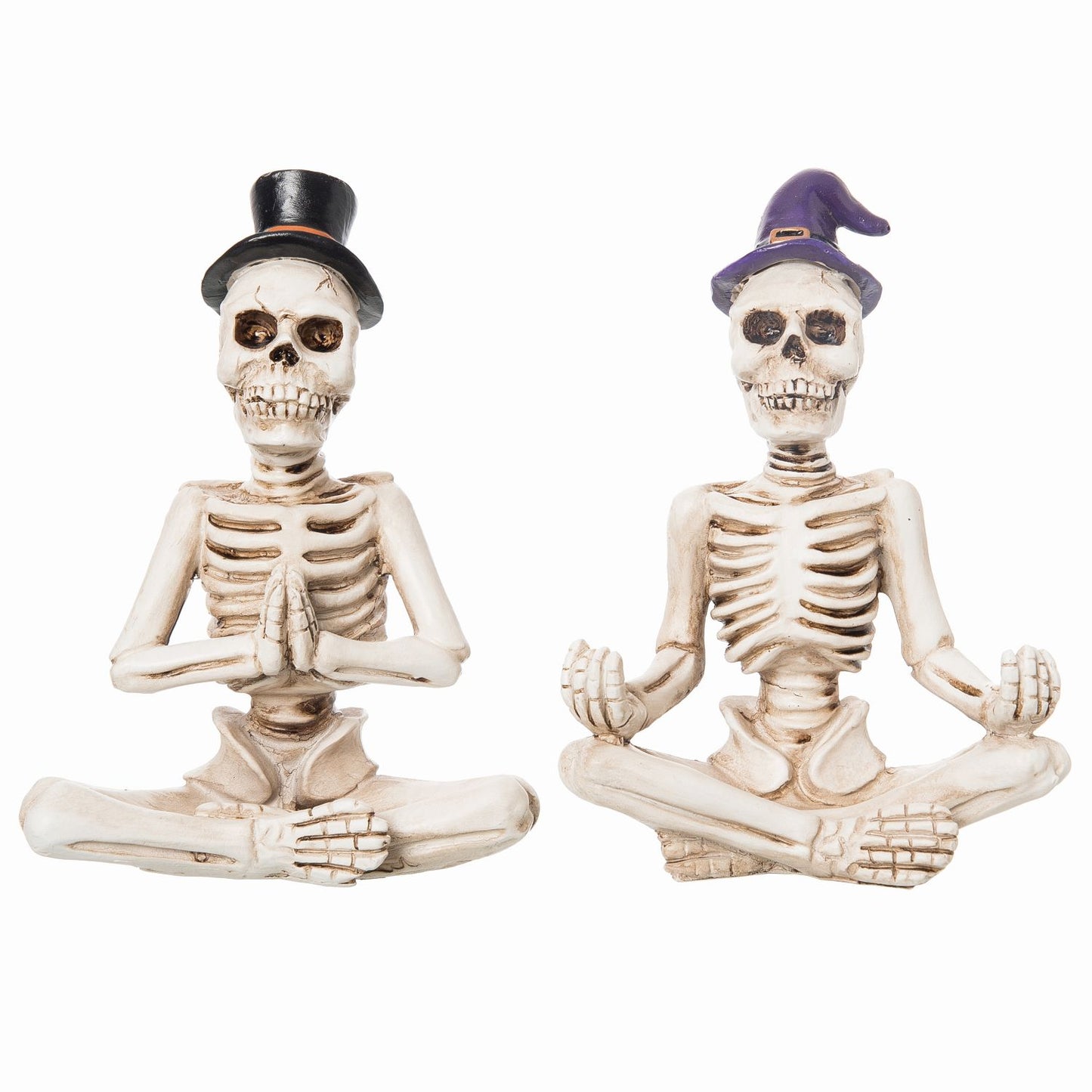 Transpac Resin Relaxed Skeleton Figurine, Set Of 2, Assortment