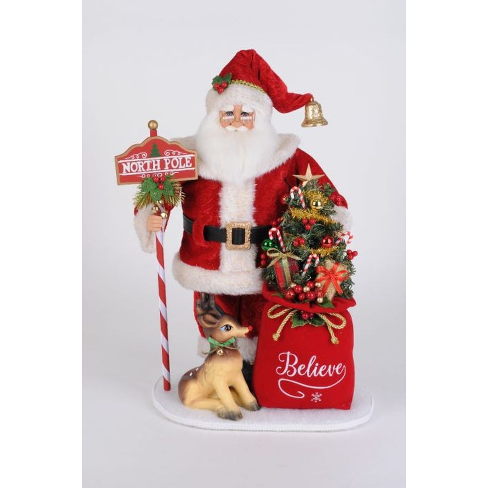 Karen Didion Lighted North Pole Magic Santa