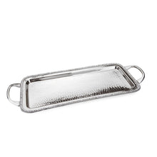 Load image into Gallery viewer, Classic Touch Décor Rectangular Tray With Stones In Silver