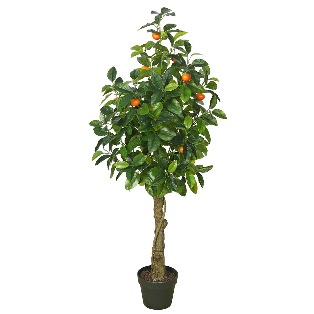 Vickerman 51" Artificial Green and Orange Real Touch Orange Tree, Polyethylene