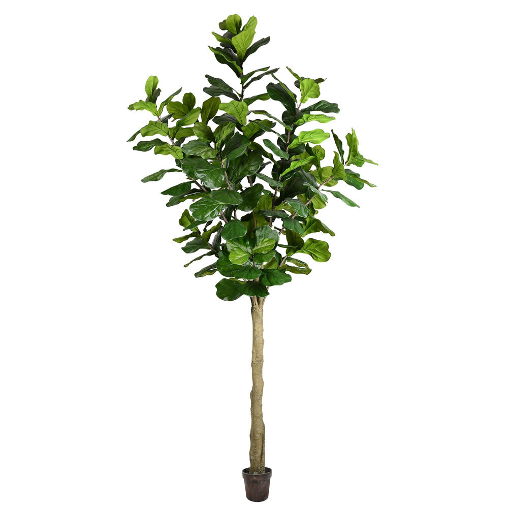 Vickerman 10' Artificial Potted Fiddle Tree, Polyester
