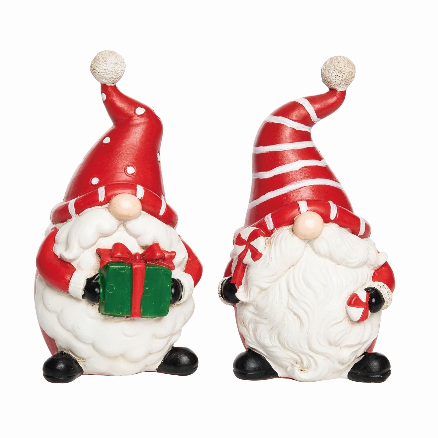 Transpac Resin Happy Holidays Gnome Figurine, Set Of 2, Assortment