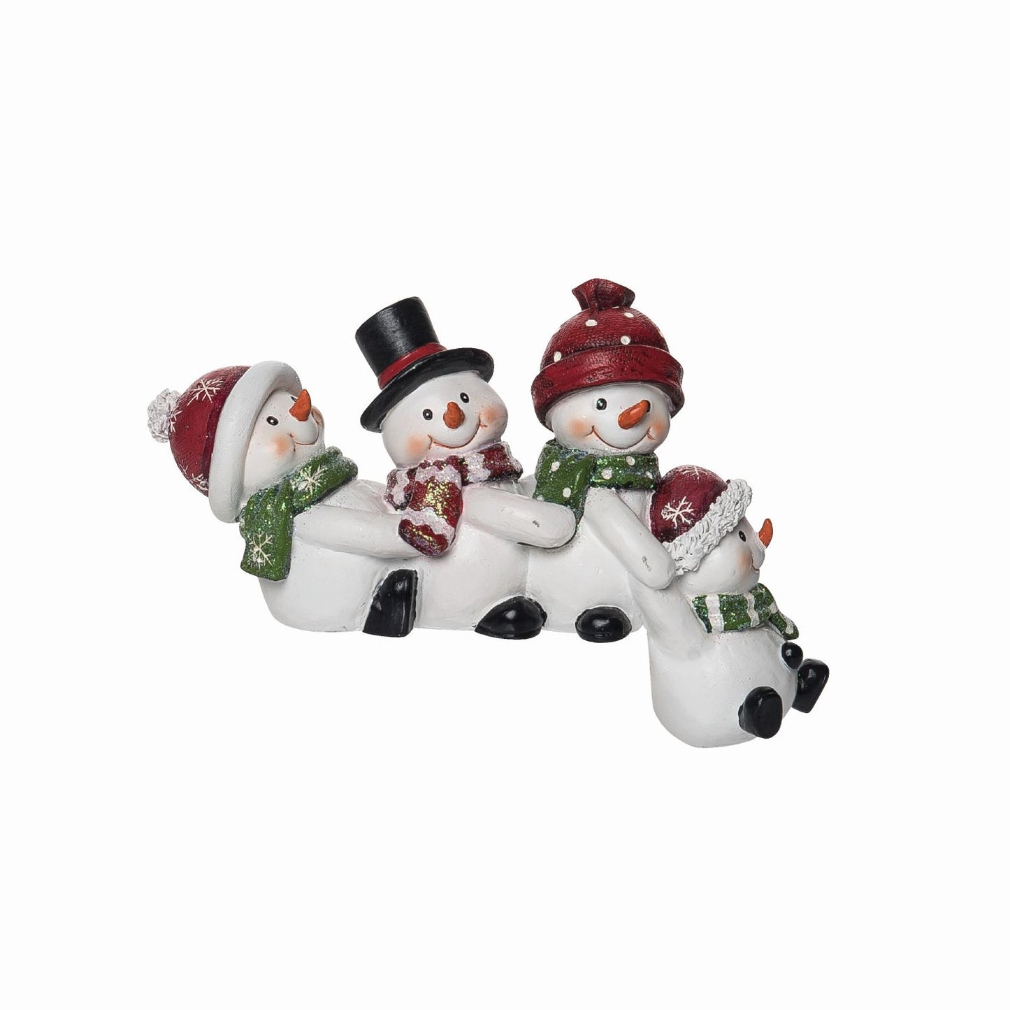 Transpac Resin Snowman Shelf Sitter Friends Fun Figurine