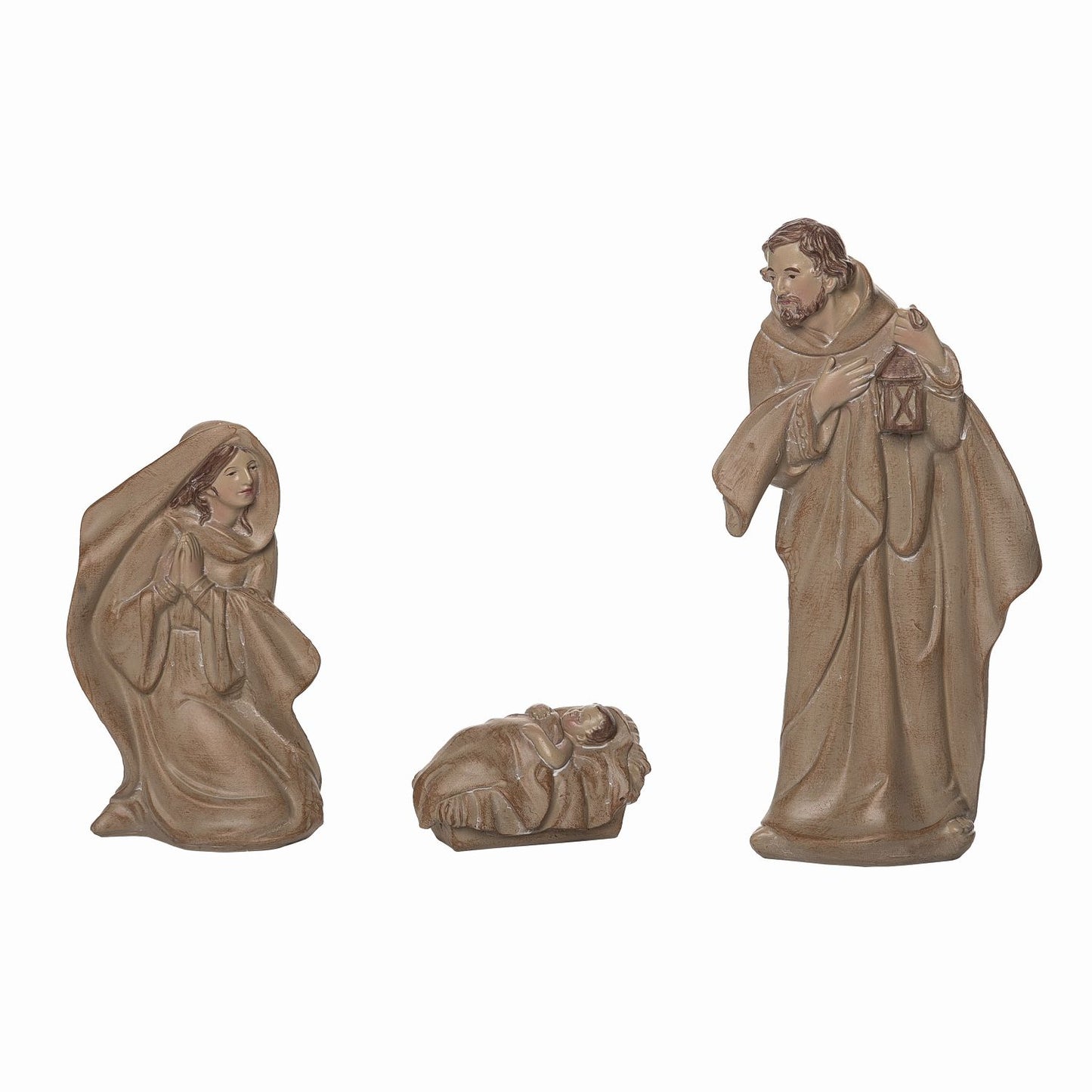 Transpac Resin Rustic Holy Family, Set Of 3